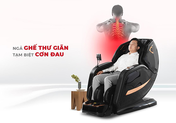 Sử dụng ghế massage giảm đau cổ