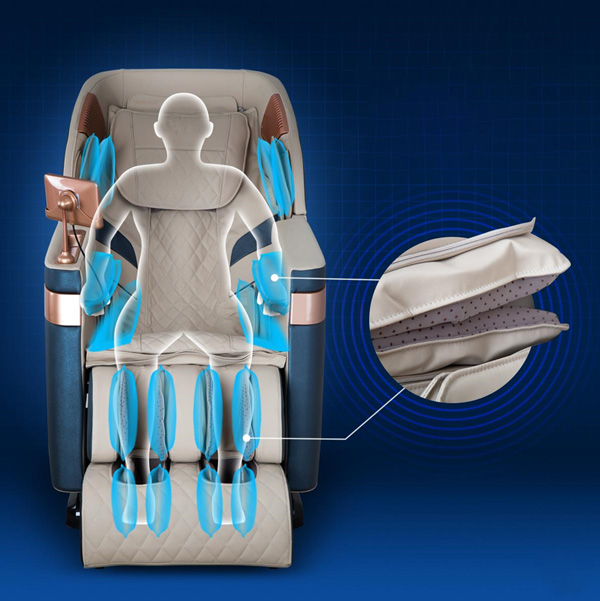 Ghế massage con lăn 4D tích hợp những công nghệ massage tiên tiến, hiện đại