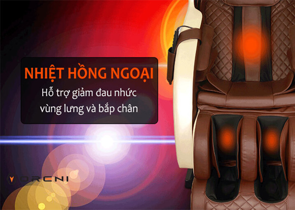 Tính năng nhiệt hồng ngoại của ghế massage con lăn 4D được nhiều người yêu thích và sử dụng đặc biệt là người cao tuổi