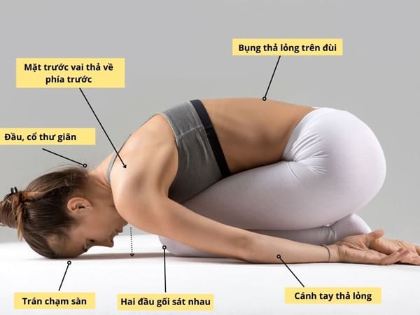 7 ngày yoga chữa bệnh đau mỏi vai gáy tư thế em bé