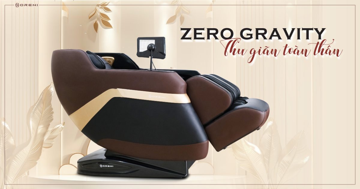 Chế độ massage không trọng lực đưa bạn về tư thế ngả tối đa phù hợp cơ thể thư giãn