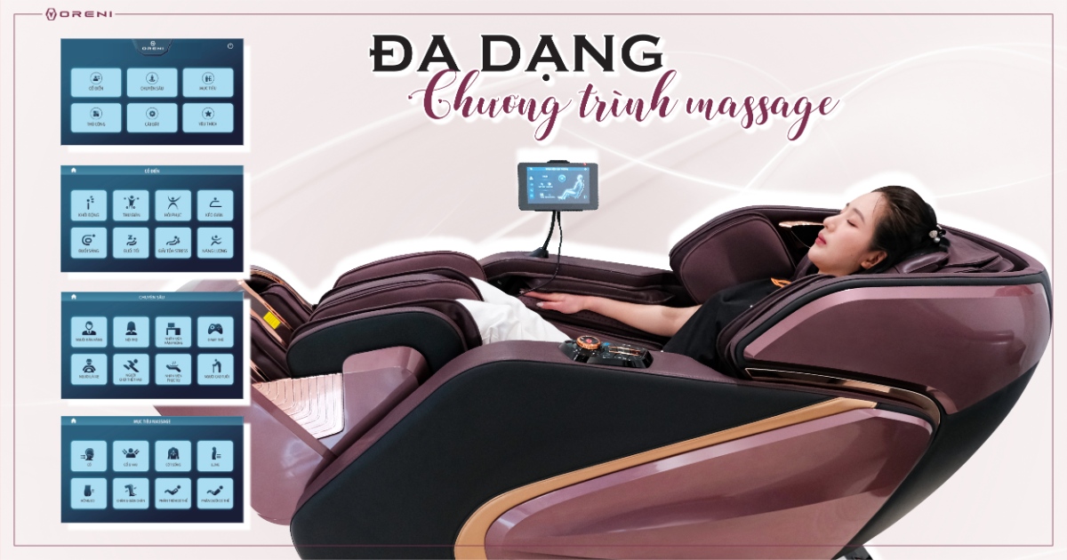 Ghế massage Oreni OR-450 massage đa dạng các chế độ