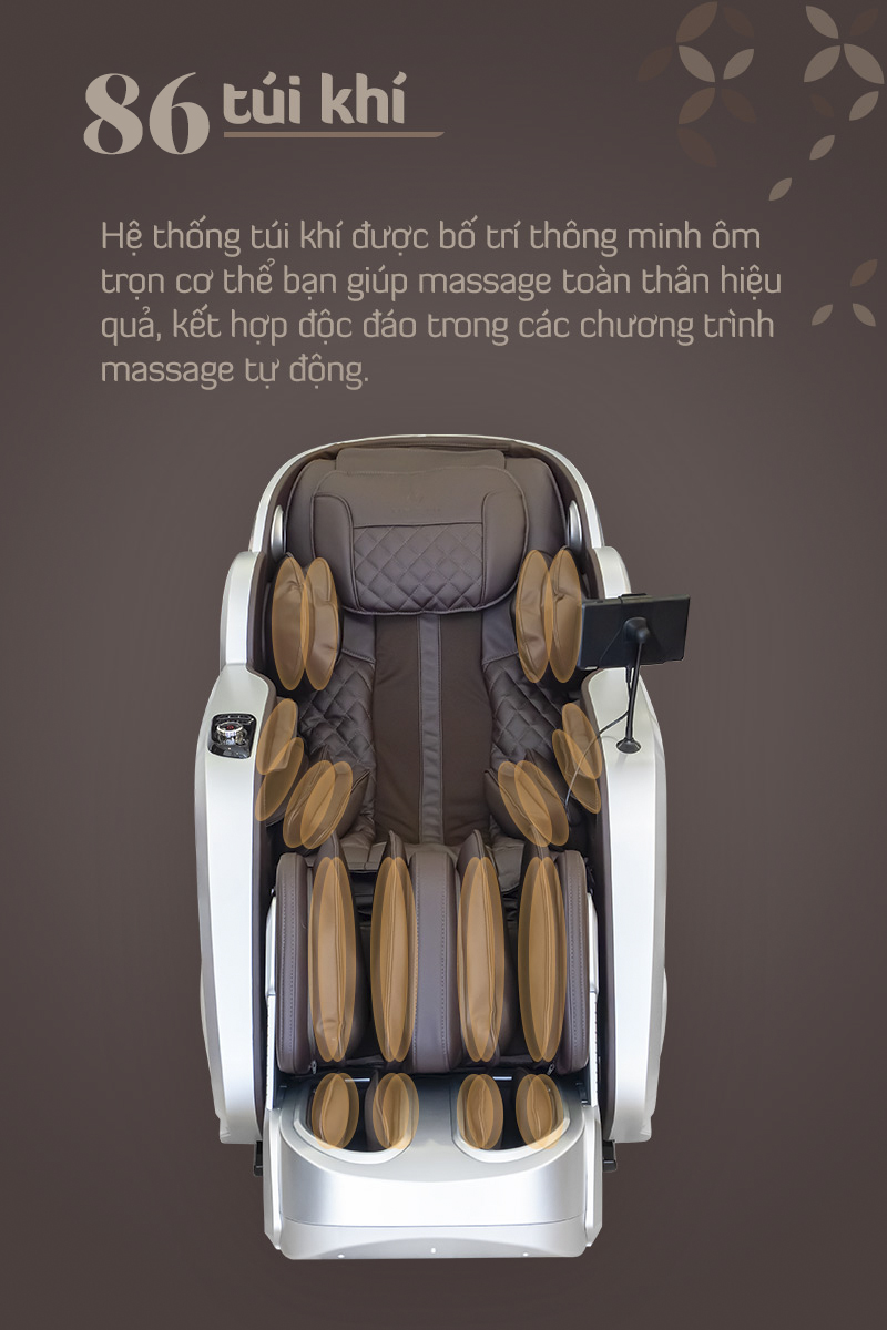 hệ thống túi khí massage của oreni or-350