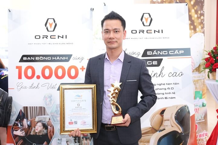 oreni nhận giải thưởng top 10 thương hiệu tiêu biểu châu á thái bình dương 2021