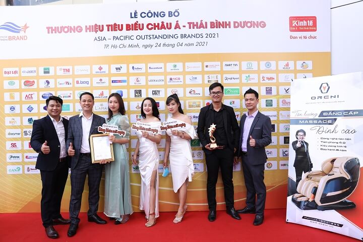 oreni nhận giải thưởng top 10 thương hiệu tiêu biểu châu á thái bình dương 2021
