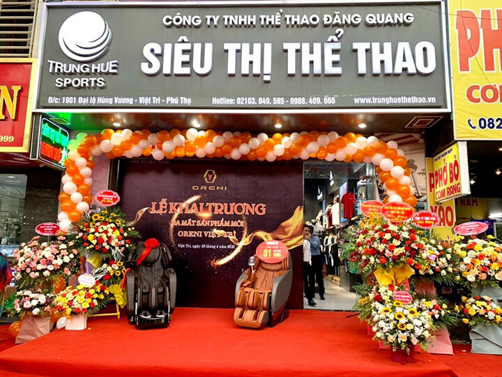 Lễ ra mắt sản phẩm ghế massage Oreni tại Siêu thị thể thao Đăng Quang ngày 10/4