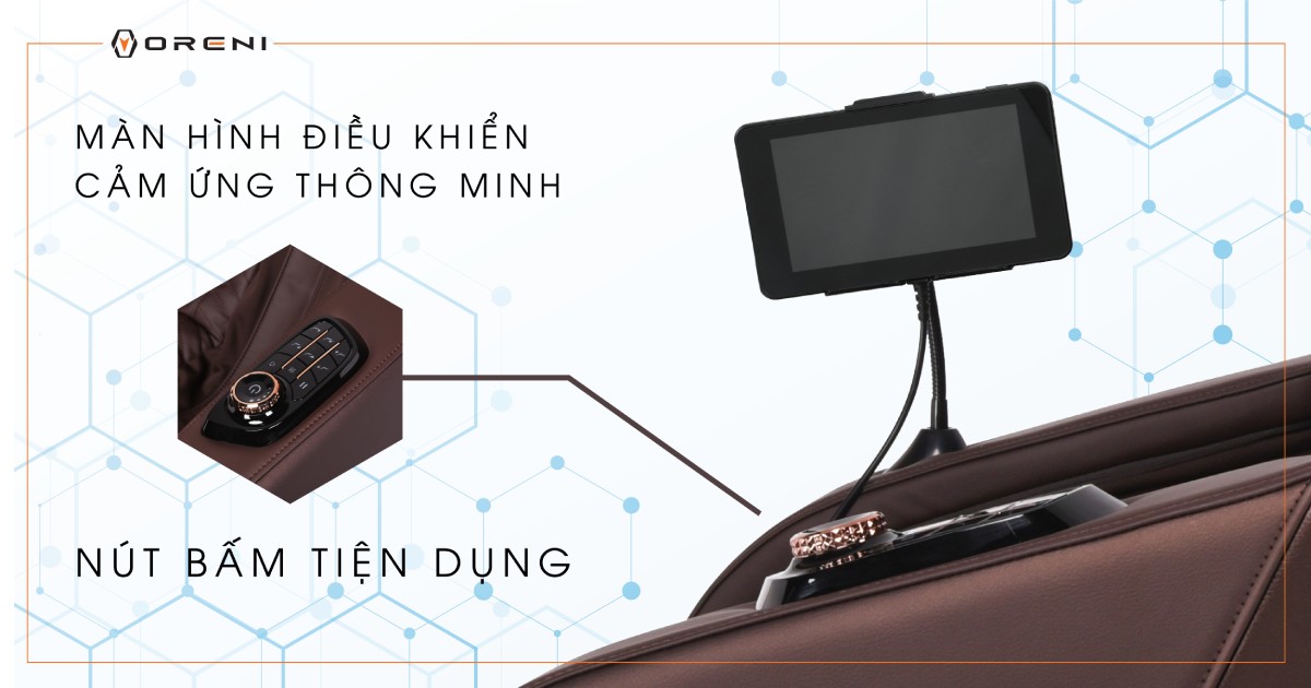 ghế massage toàn thân Oreni OR-300 có bảng điều khiển cảm ứng