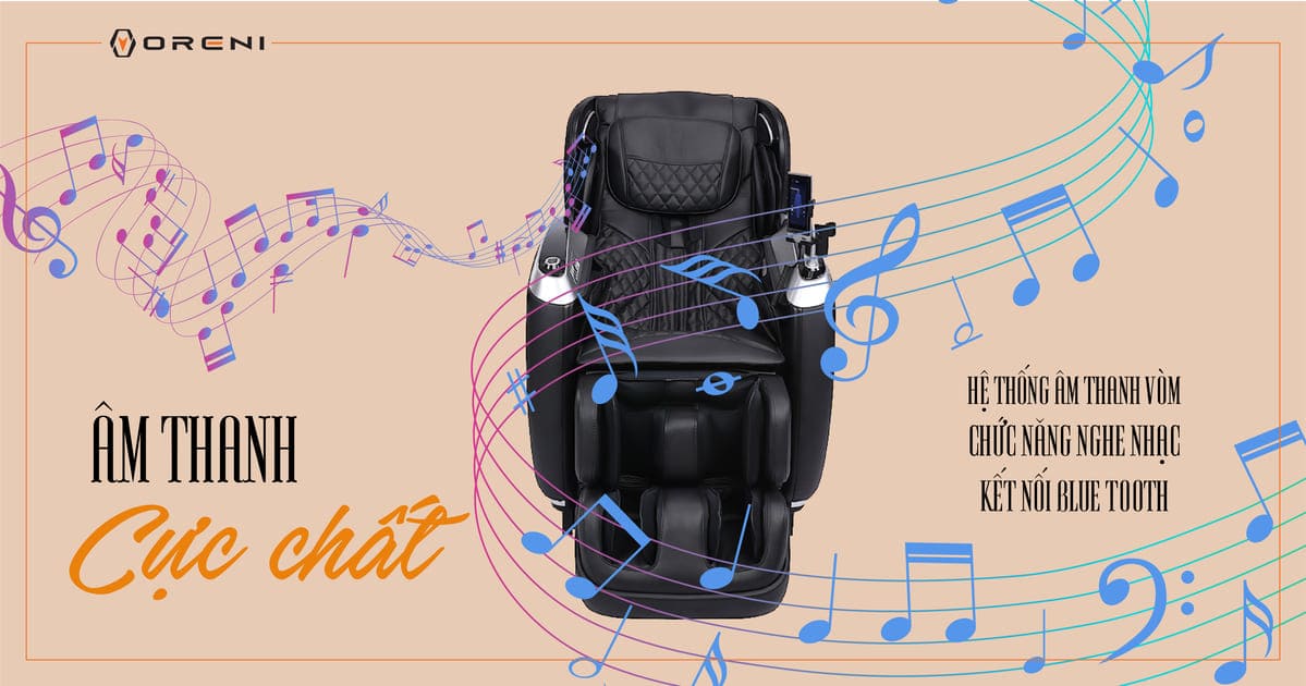 Ghế massage Oreni OR-390 có chức năng nghe nhạc qua Bluetooth