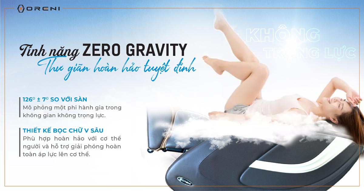 Tính năng zero gravity thư giãn hoàn hảo của Oreni 170