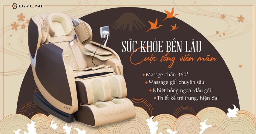 ghế massage Oreni OR-160 là ghế thư giãn dành cho người già