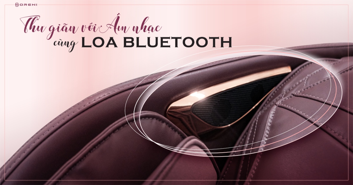 Loa nghe Bluetooth được tích hợp ngay đầu ghế giúp người ngồi vừa thư giãn vừa nghe nhạc