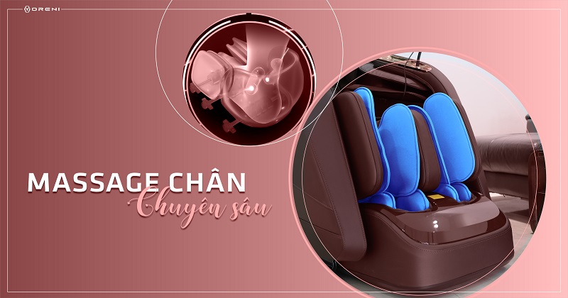 Ghế massage với chức năng massage chân chuyên sâu