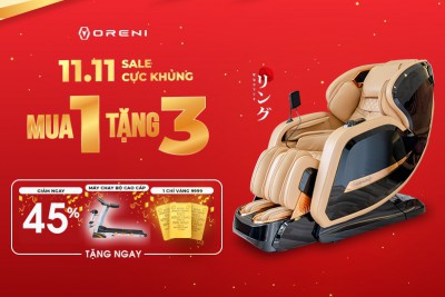 11.11 Sale cực khủng với siêu phẩm ghế massage Oreni OR-520 Plus